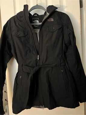 Pre Vintage The North Face Black Women's Belted Trench Coat